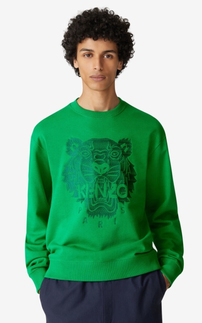 Kenzo Men 'tiger' Sweatshirt Green